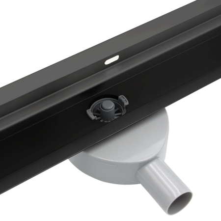 Odpływ liniowy ŚCIENNY CZARNY OBROTOWY 360° - 90 cm